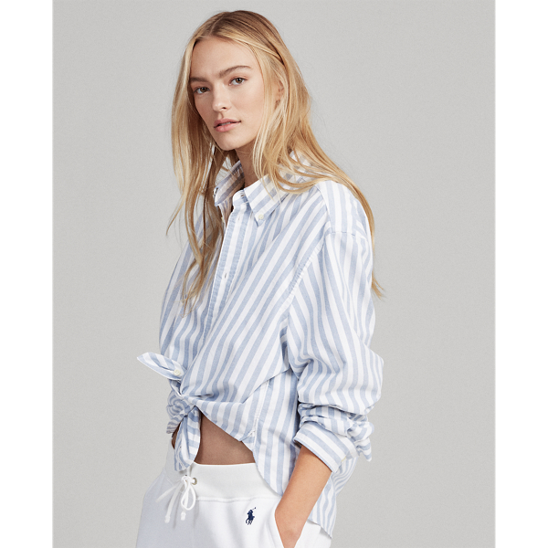 polo ralph lauren cropped oxford shirt