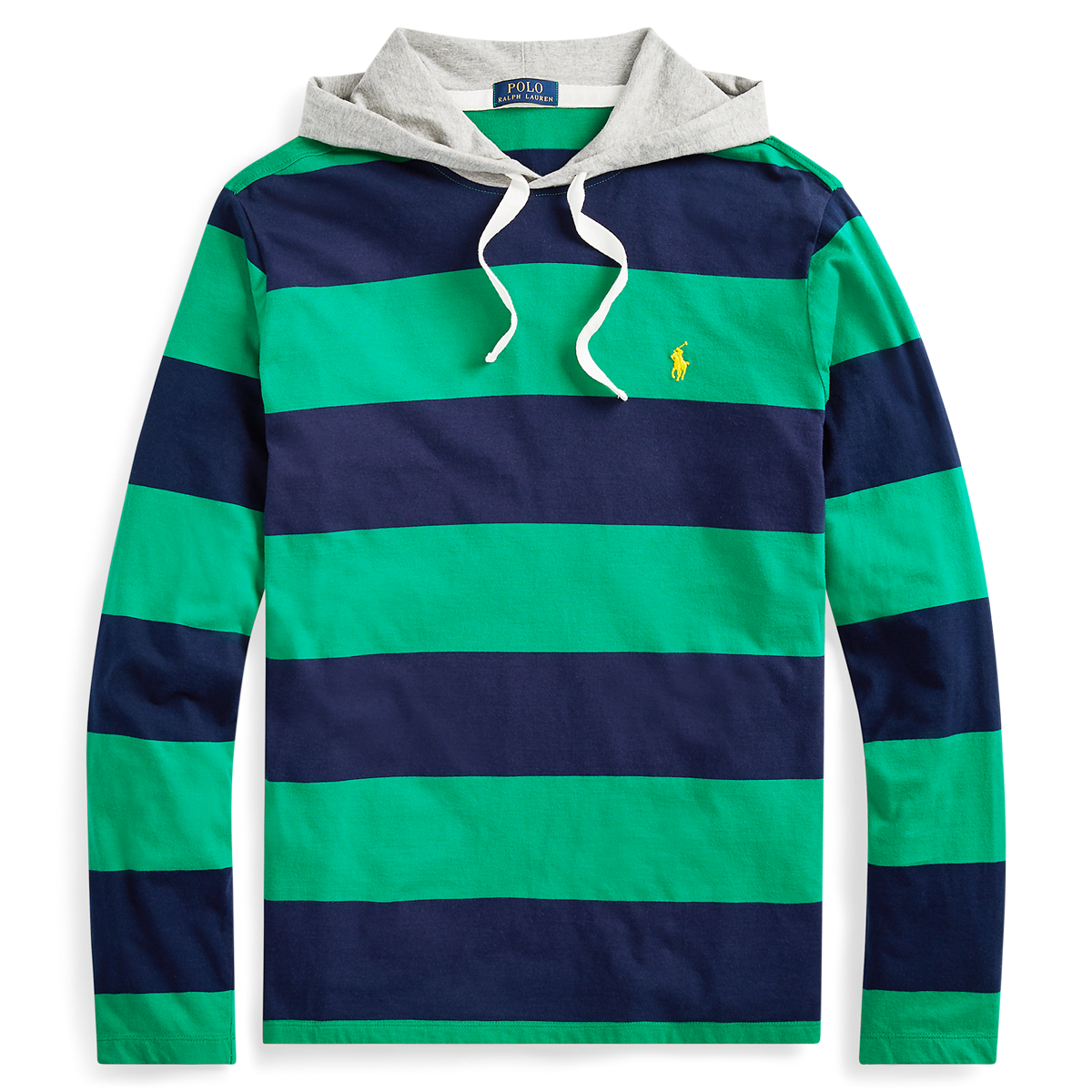 Striped Cotton Hooded T-Shirt