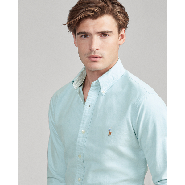 Ralph Lauren Men's Classic Fit Striped Dress Shirt Blue Size XL