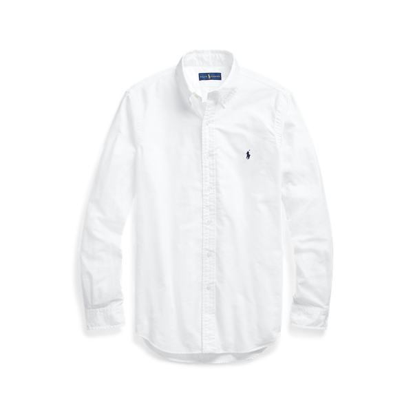 Chemise Oxford cintrée teinte en pièce