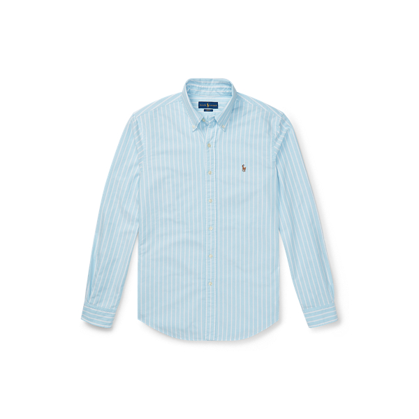 polo ralph lauren slim fit striped oxford shirt