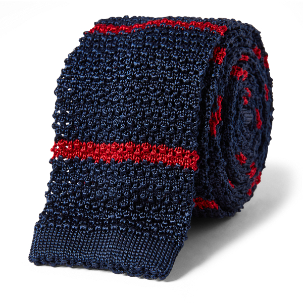 Polo Ralph Lauren Striped Knit Silk Narrow Tie 1