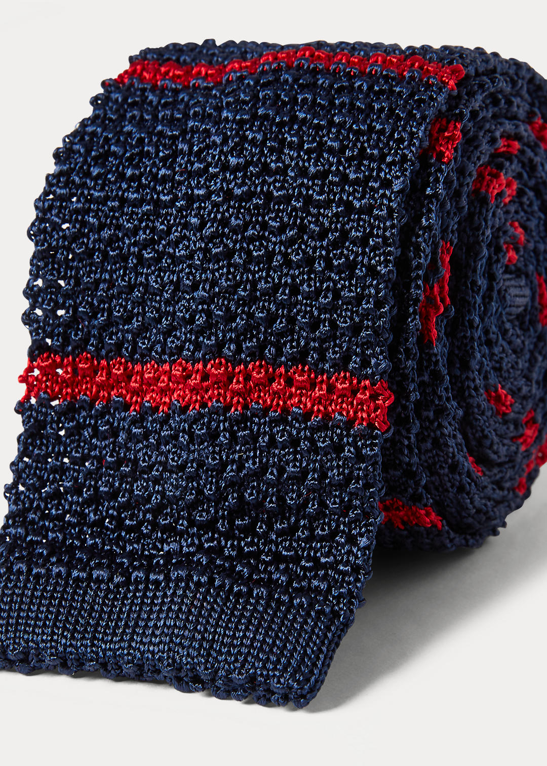 Polo Ralph Lauren Striped Knit Silk Narrow Tie 1