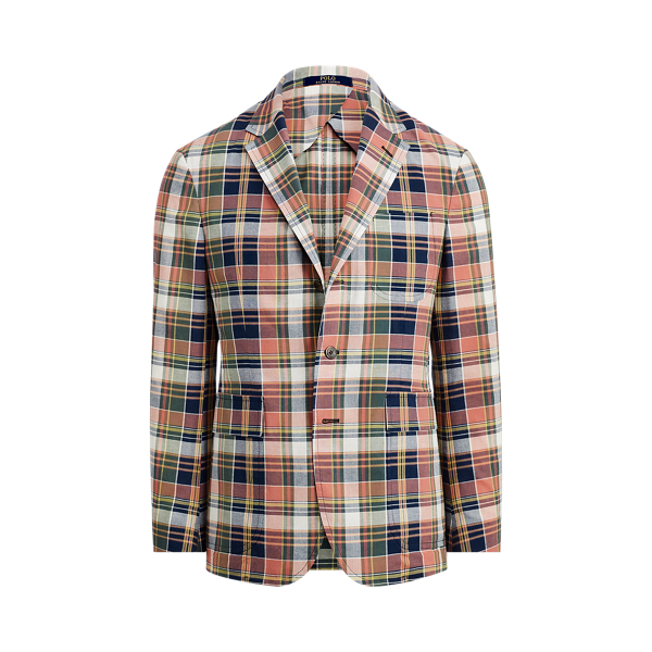 ralph lauren madras blazer