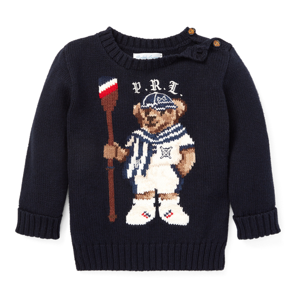 Rowing Bear Cotton Jumper for Baby Ralph Lauren® UK
