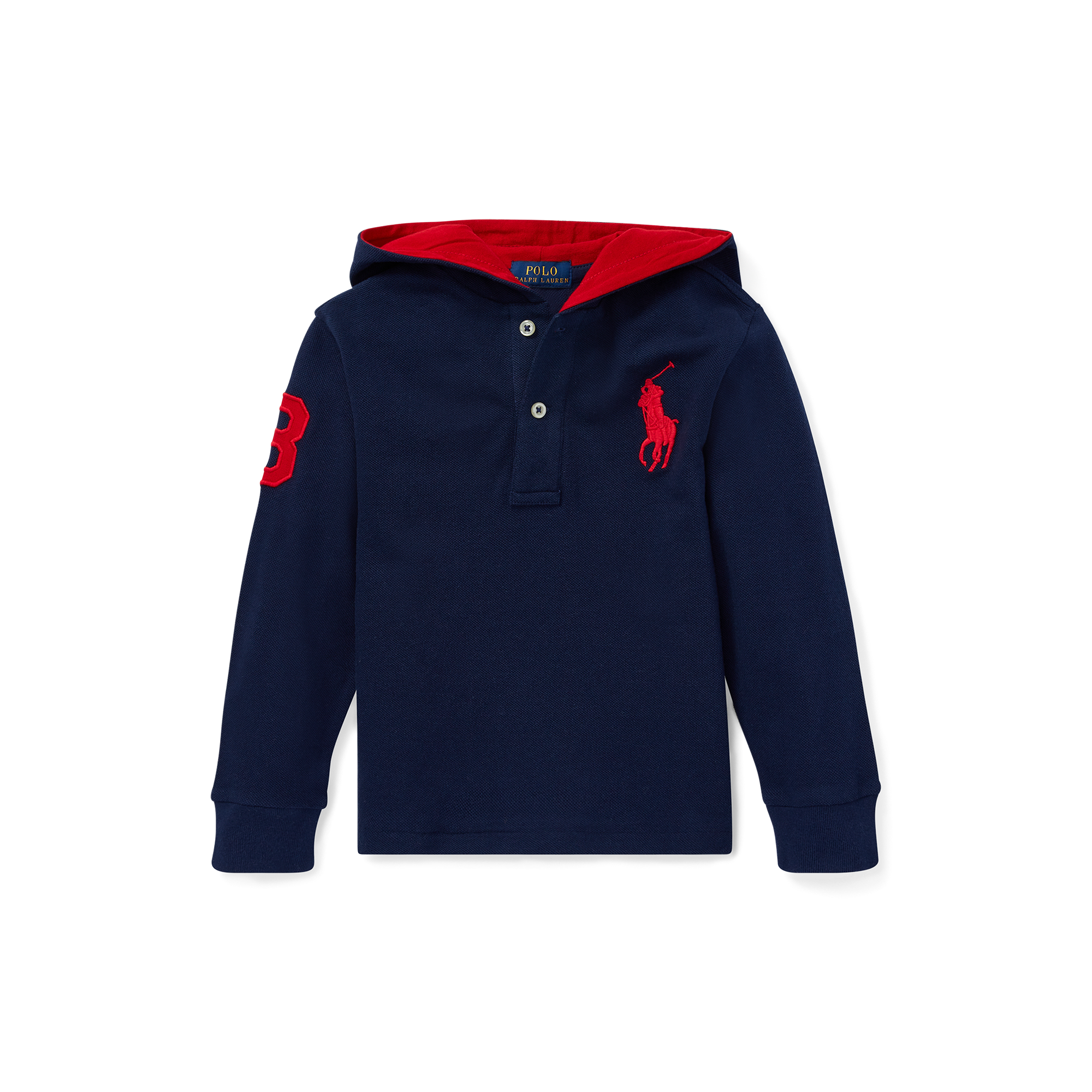 Ralph Lauren Big Pony Cotton Hooded Tee. 1