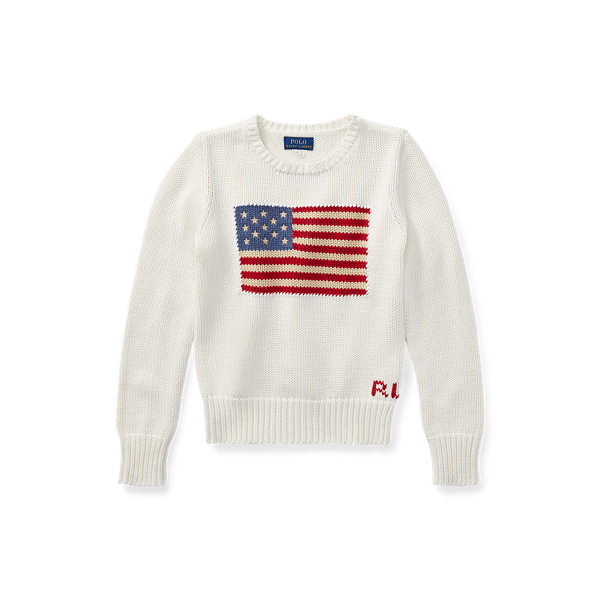 Flag Cotton Crewneck Sweater