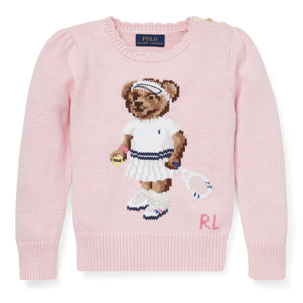 Tennis Bear Cotton Jumper for Children | Ralph Lauren® UK