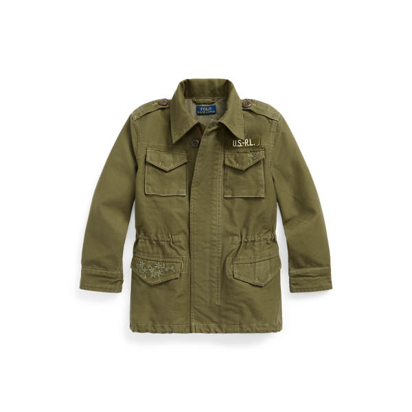 polo ralph lauren embroidered twill field jacket