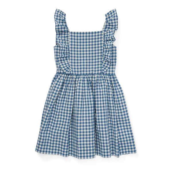 Ruffled Gingham Cotton Dress