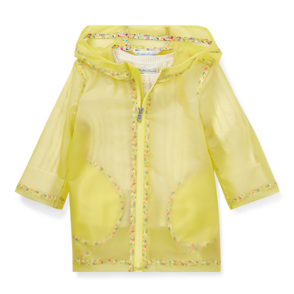 Baby Girl Floral Transparent Raincoat 1
