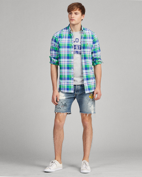 Classic Fit Plaid Oxford Shirt