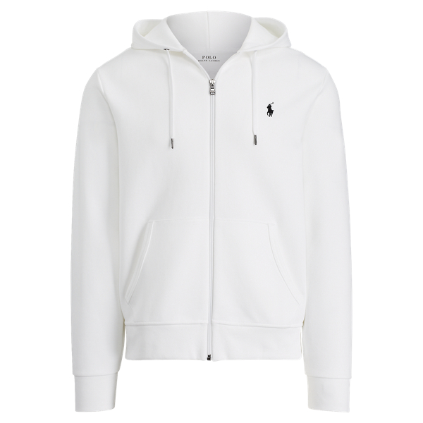 double knit full zip hoodie polo