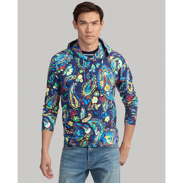 Paisley Cotton Hooded T-Shirt