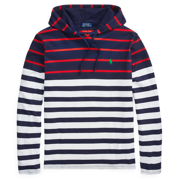 striped polo hoodie