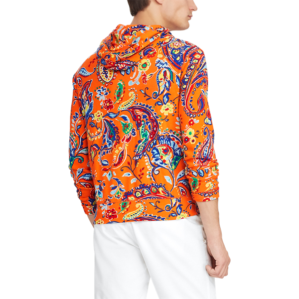 paisley spa terry hoodie