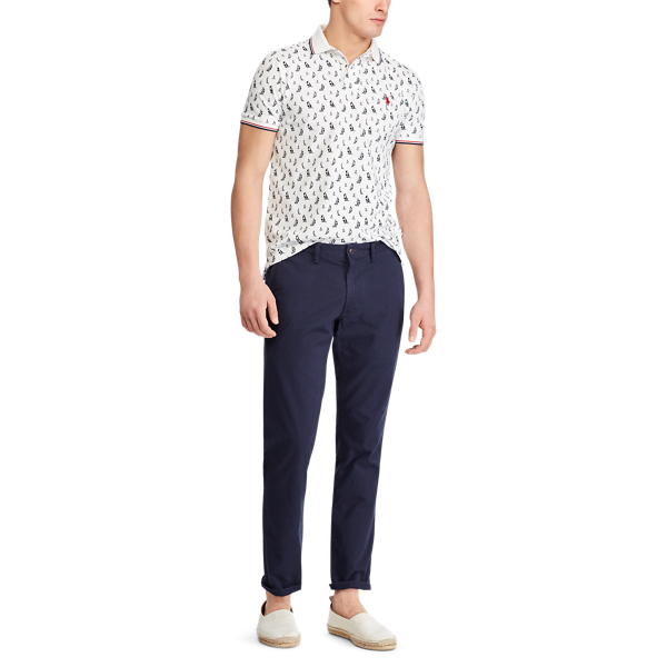 classic fit sailboat mesh polo