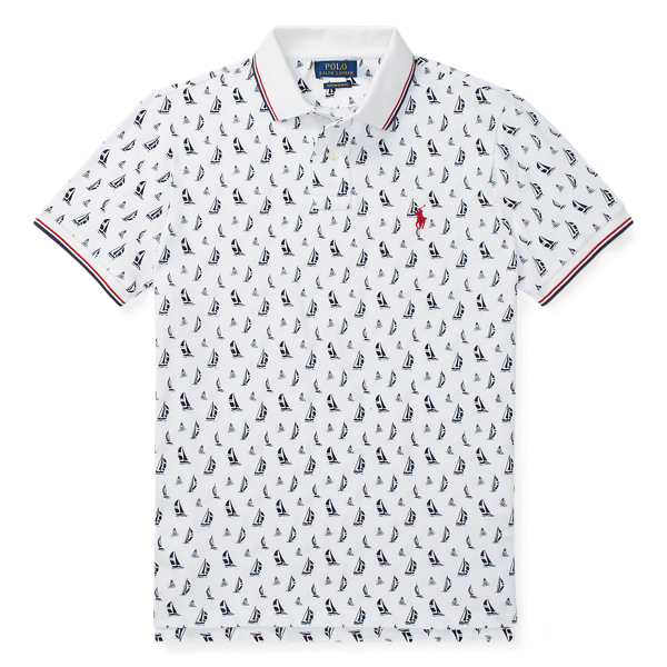 classic fit sailboat mesh polo