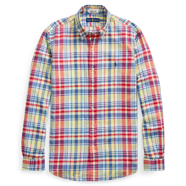 classic fit madras shirt