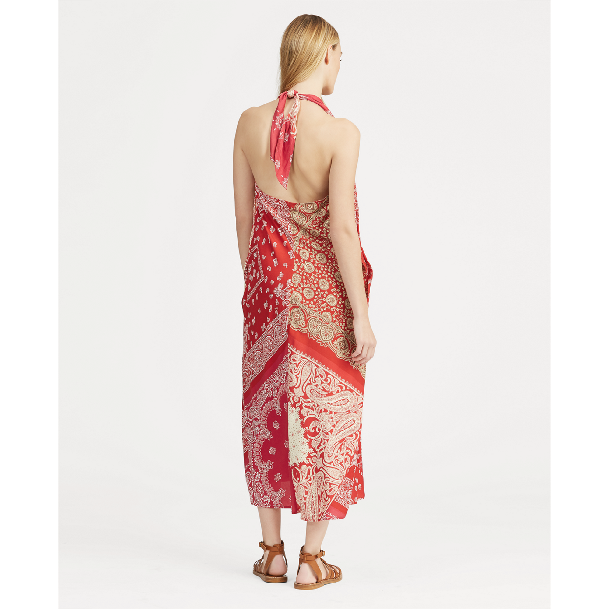 Ralph Lauren Bandanna-Print Halter Dress. 4