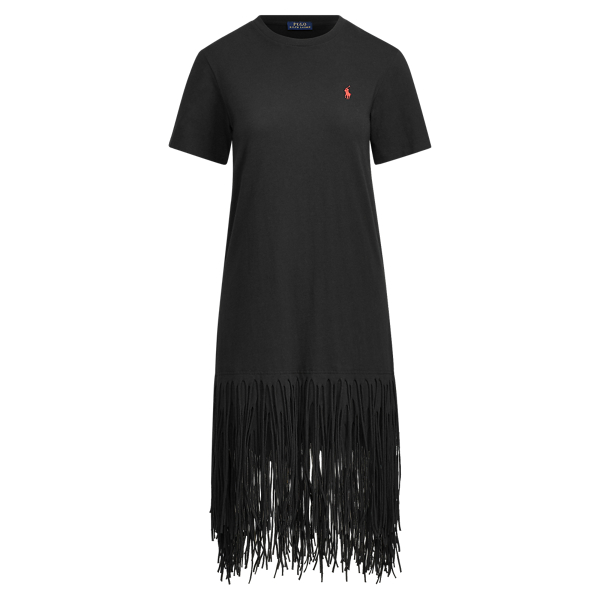polo ralph lauren fringe cotton shirtdress