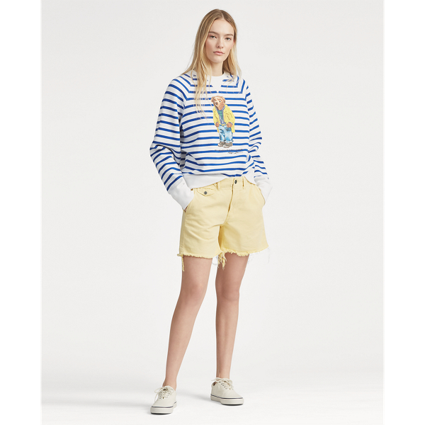 polo bear striped fleece shirt