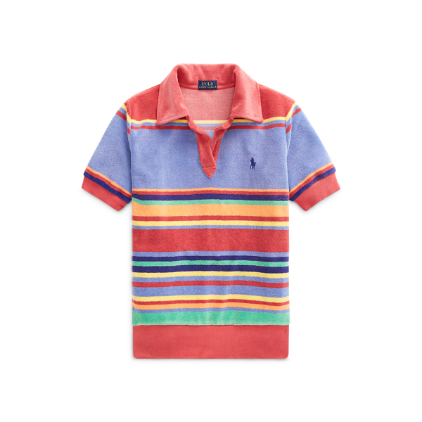 french terry polo shirt