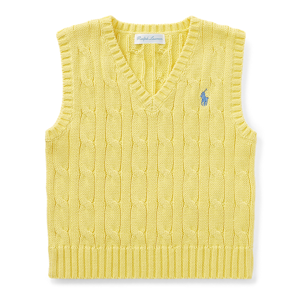 yellow polo sweater vest