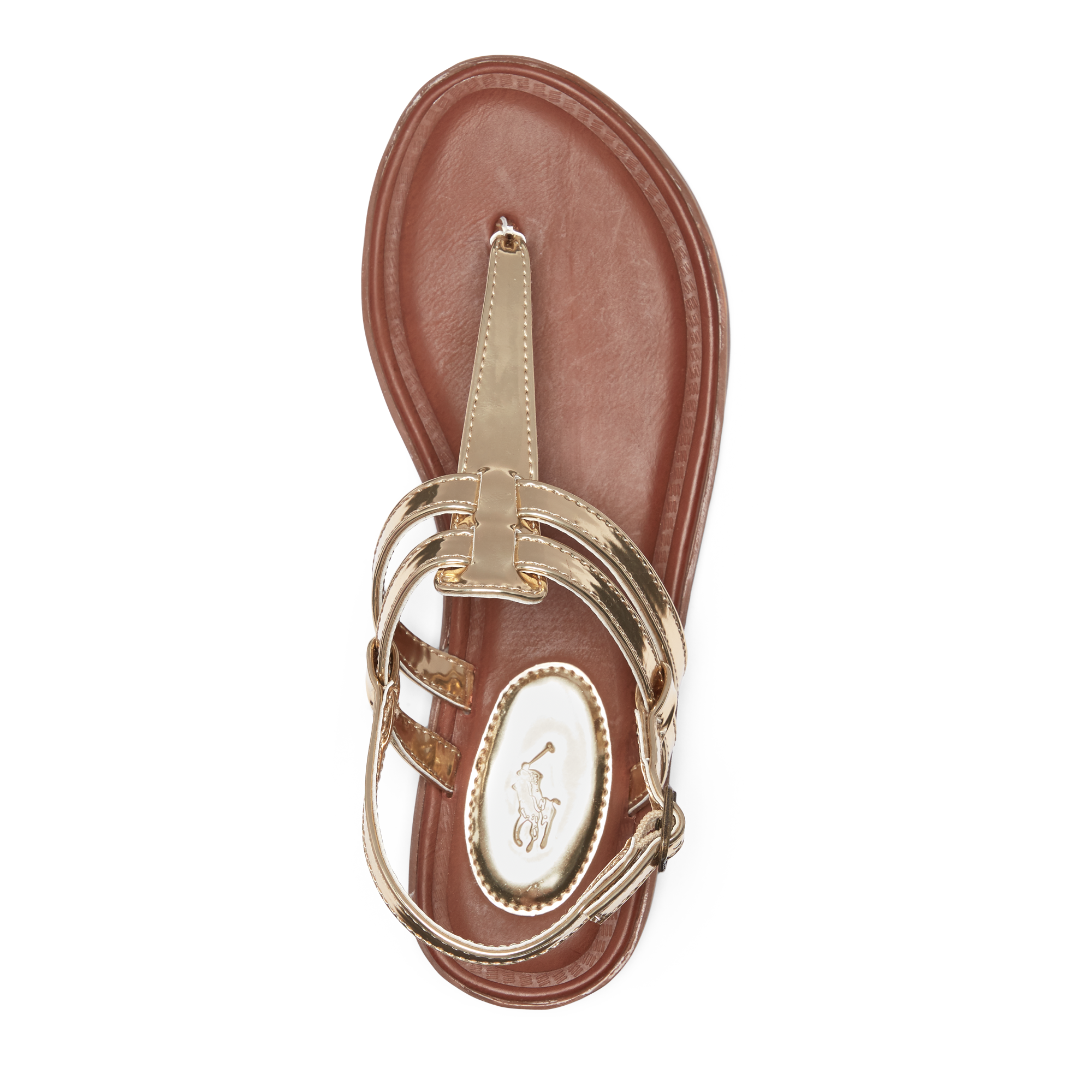 Ralph Lauren Tierney Metallic Sandal. 3