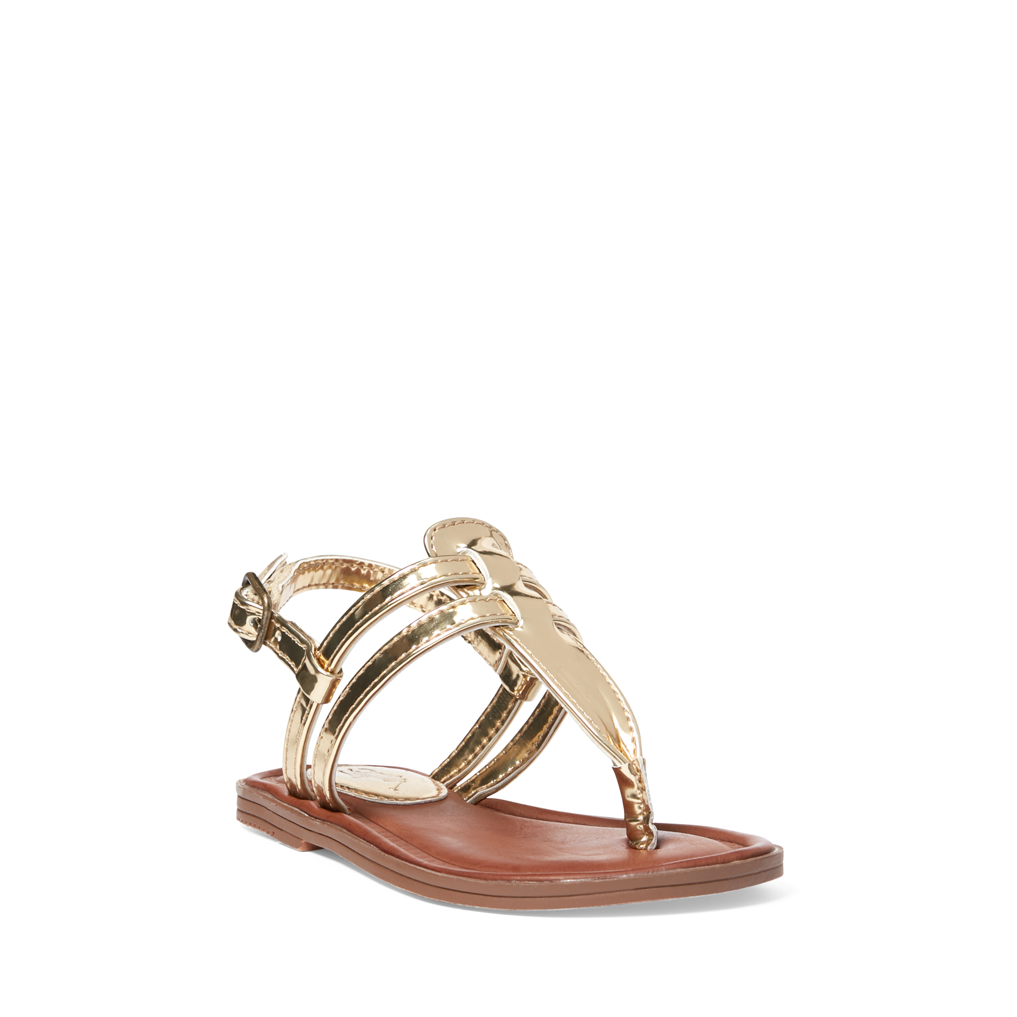 Ralph Lauren Tierney Metallic Sandal. 2