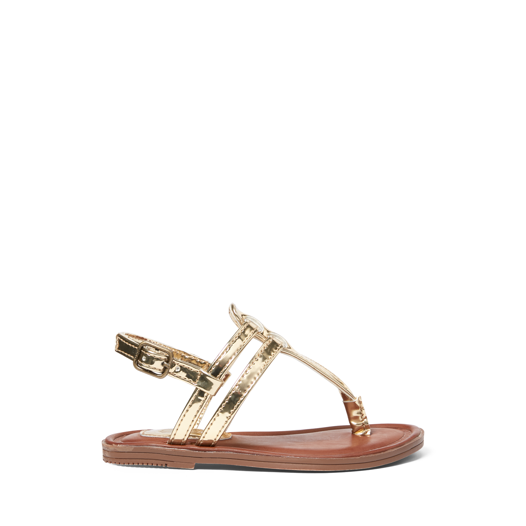 Ralph Lauren Tierney Metallic Sandal. 1