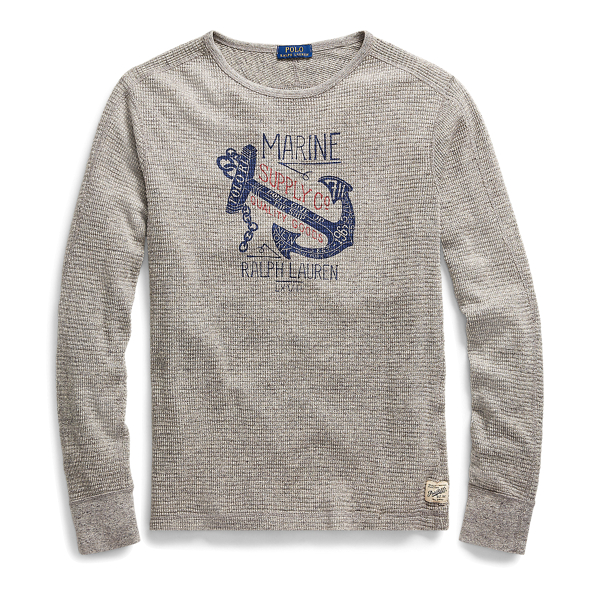 polo waffle knit thermal