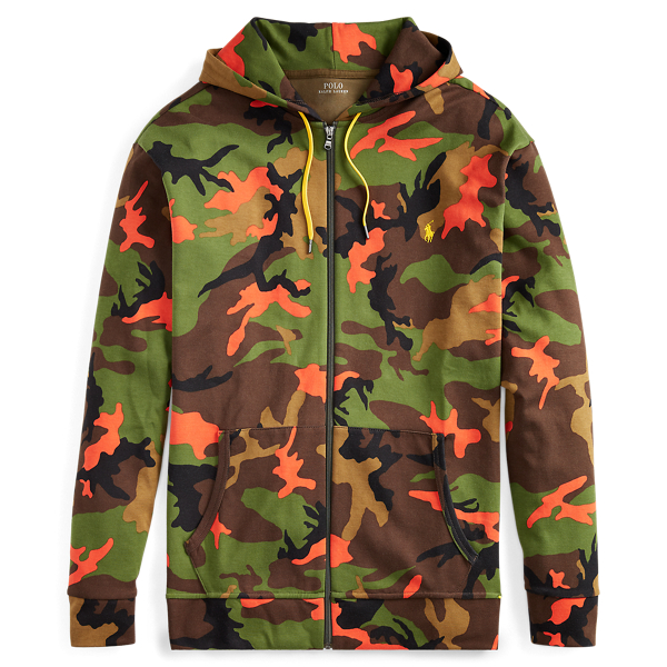 camo double hoodie