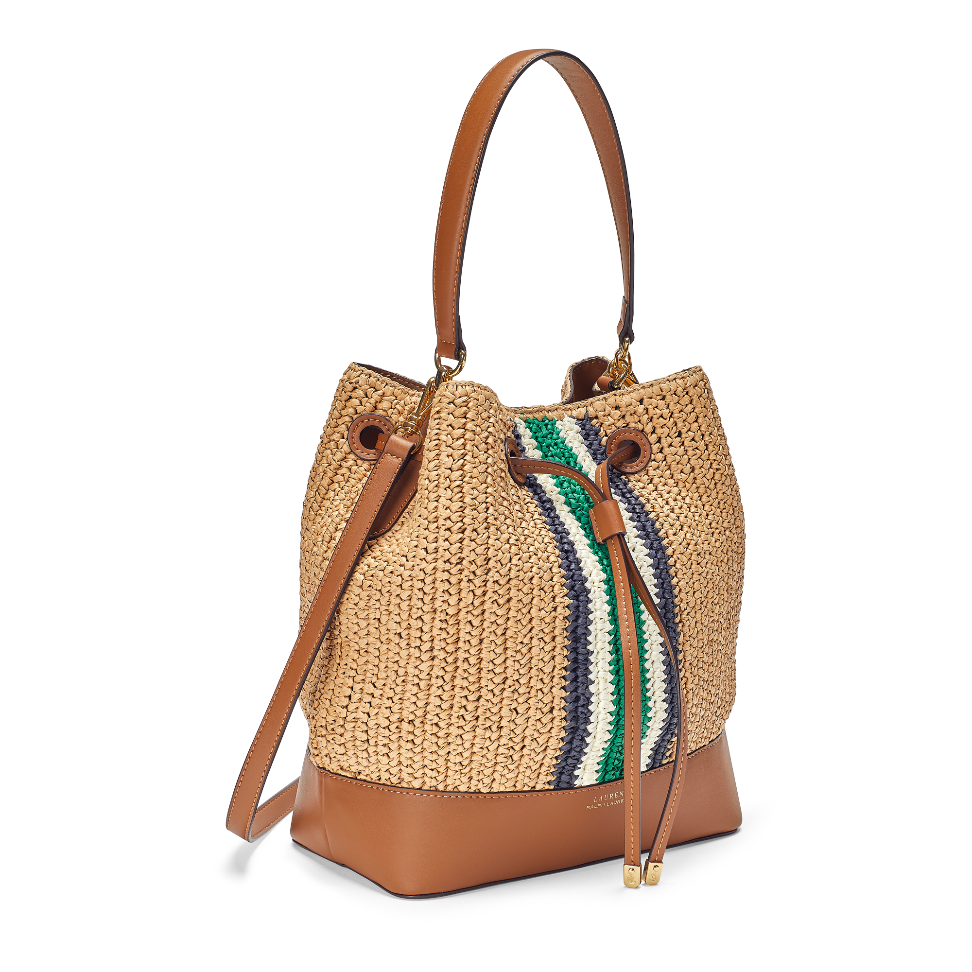 Ralph lauren straw debby sales drawstring bag