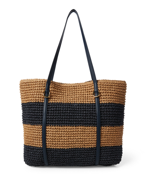 Lauren Crocheted Straw Large Tote 3