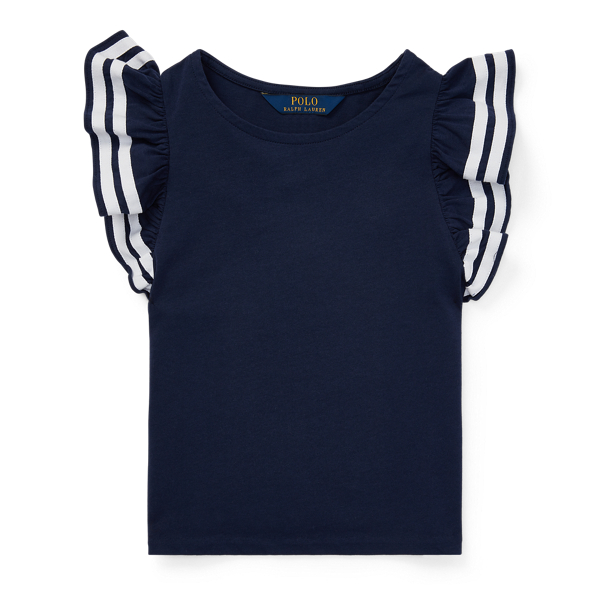 Ruffled Cotton-Modal Top