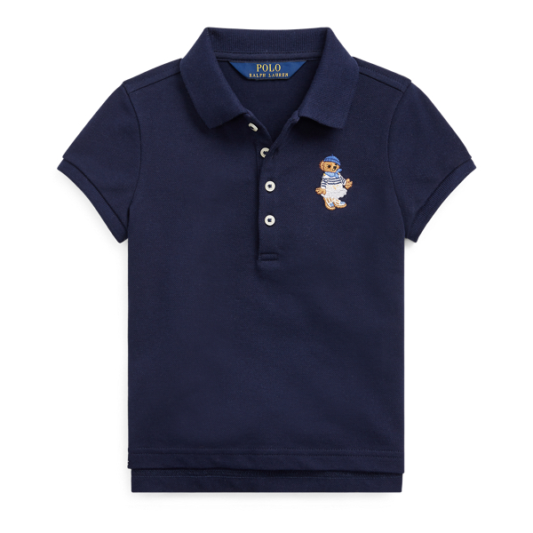 French Bear Stretch Mesh Polo