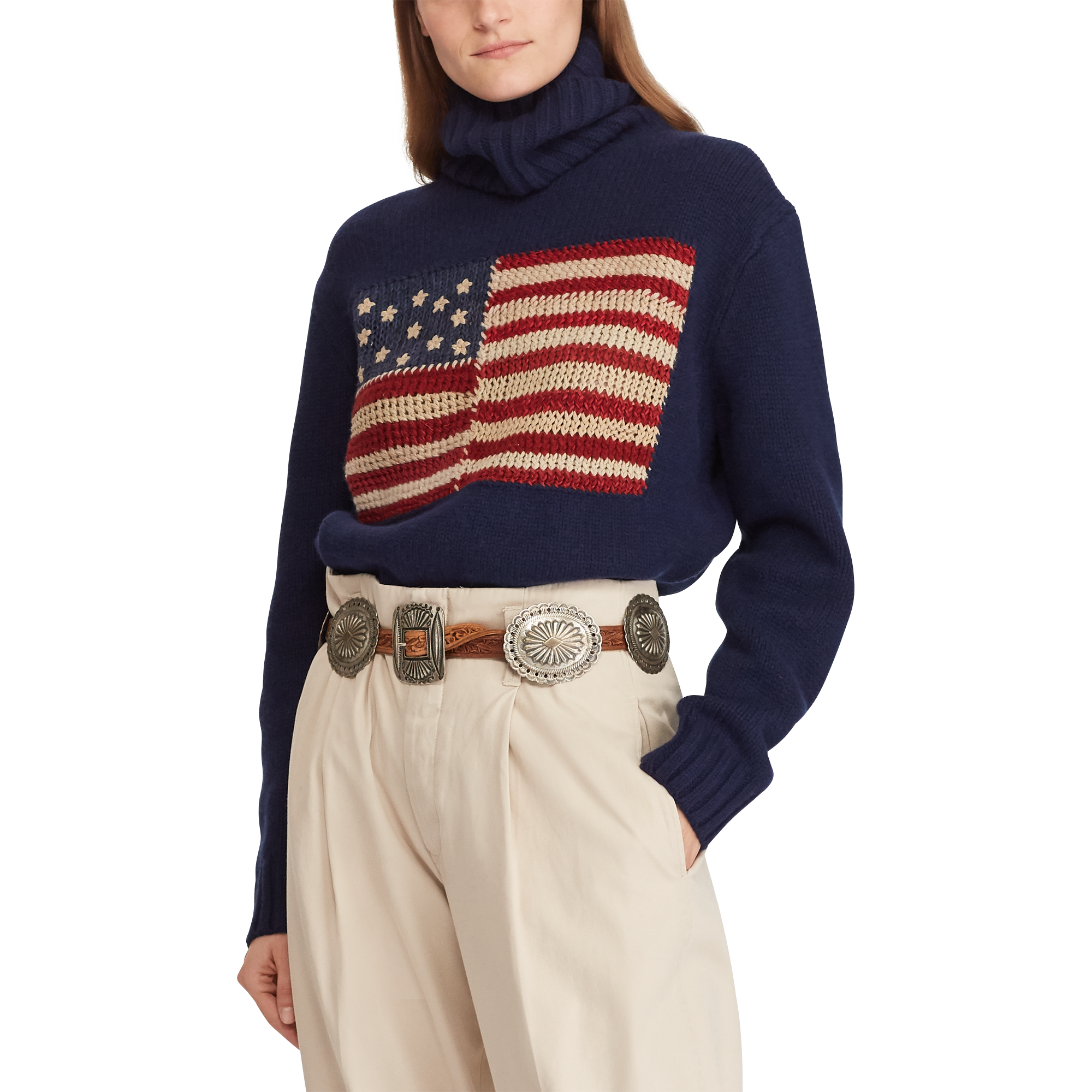 Ralph Lauren Flag Wool Turtleneck Sweater. 4