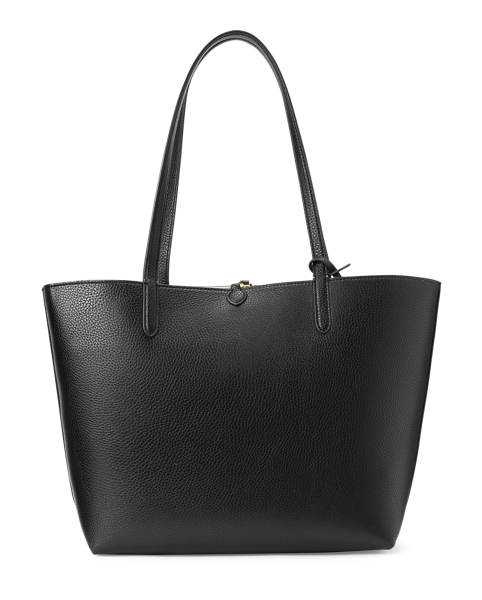 faux leather reversible tote