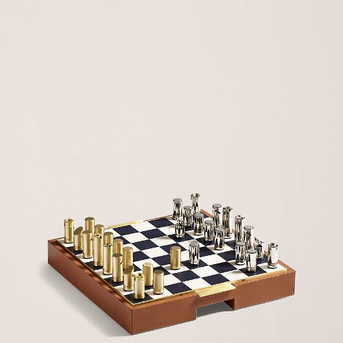 Conjunto jogo de xadrez e damas Fowler