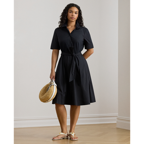 This iteration of Lauren's iconic shirtdress is defined by a fit-and-flare silhouette, signature engraved buttons and a waist-accentuating self-belt. Equal parts stylish and comfortable, it's made with a lightweight stretch-cotton blend.