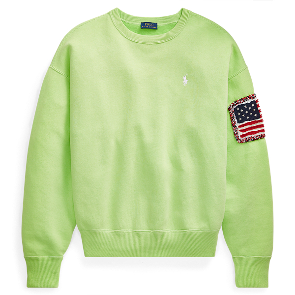 polo ralph lauren embroidered fleece pullover