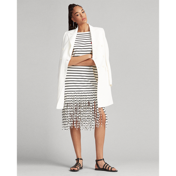 polo ralph lauren fringe cotton shirtdress