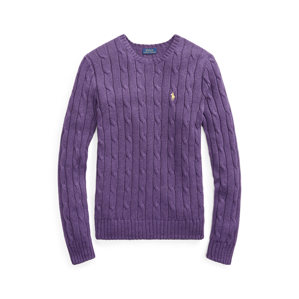 Baumwollpullover Mit Zopfmuster
