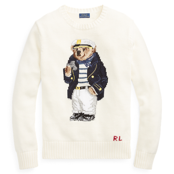 polo bear cotton sweater