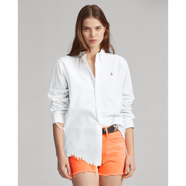 polo ralph lauren cropped oxford shirt