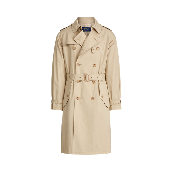 Trench-coat en coton stretch