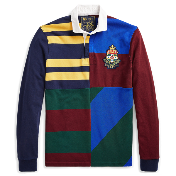 patchwork rugby hoodie