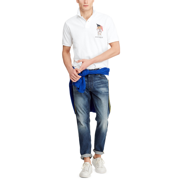 classic fit bear polo shirt