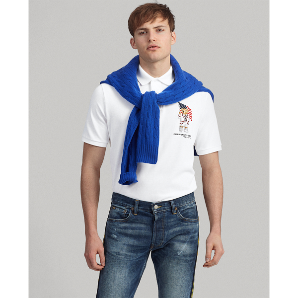 classic fit bear polo shirt